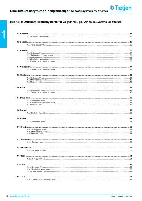 タイトル 「今日」 -書作品 - Kapitel 1: Druckluft-Bremssysteme für Zugfahrzeuge  - Tietjen GmbH