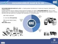 VACUUMSCHMELZE GmbH & Co. KG - W Abrasives