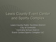 Lewis County Event Center and Sports Complex - City of Centralia
