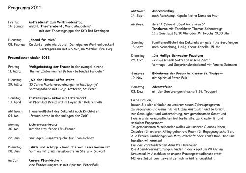 Programm 2005 - Pfarrgemeinde St. Trudpert