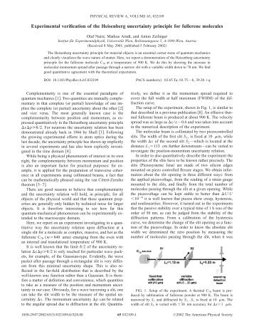 Link to PDF - Quantum Experiments and the Foundations of Physics