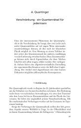 A. Quantinger VerschrÃ¤nkung - ein QuantenrÃ¤tsel fÃ¼r jedermann