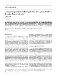 Anticarcinogenic Potential of Lipids from Hippophae - Evidence