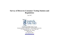 Survey of Direct-to-Consumer Testing Statutes and Regulations
