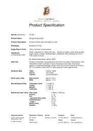 Product Specification - Friedrich Ingredients