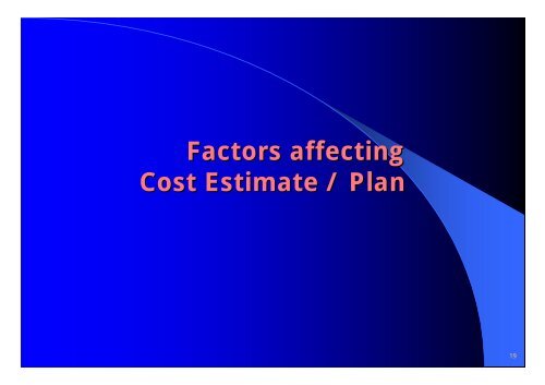 BASICS of COST PLANNING & COST ESTIMATE - Hong Kong ...