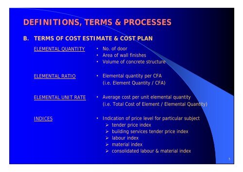 BASICS of COST PLANNING & COST ESTIMATE - Hong Kong ...