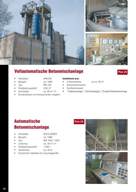 gebrauchte Fertigteil- Werkseinrichtungen www .transcontec.com