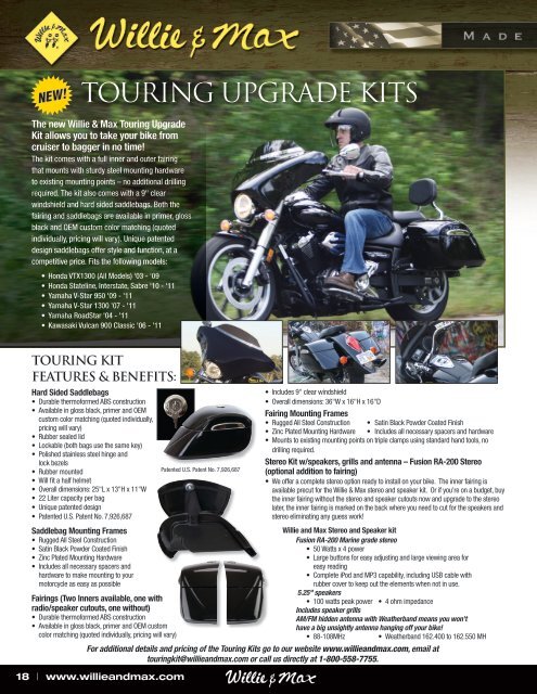 TOURING UPGRADE KITS - Willie and Max