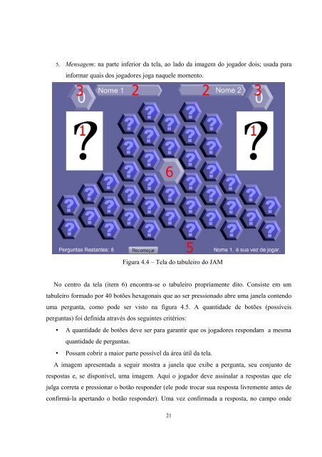 JAM - Um Jogo de Aprendizagem Multidisciplinar - INF-Unioeste