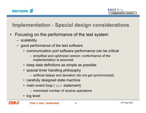 Simulation and load testing with TTCN-3 Mobile Node Emulator