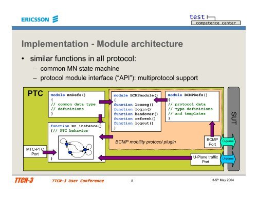 Simulation and load testing with TTCN-3 Mobile Node Emulator