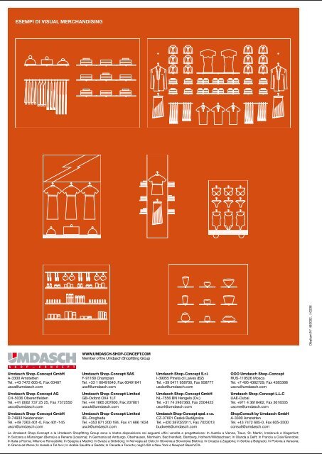 SISTEMA A PARETE - Umdasch Shopfitting