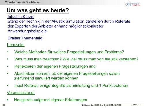 EinfÃ¼hrung / Begriffe / Einordnung... / HSR / SITEC - bei der IG VPE ...