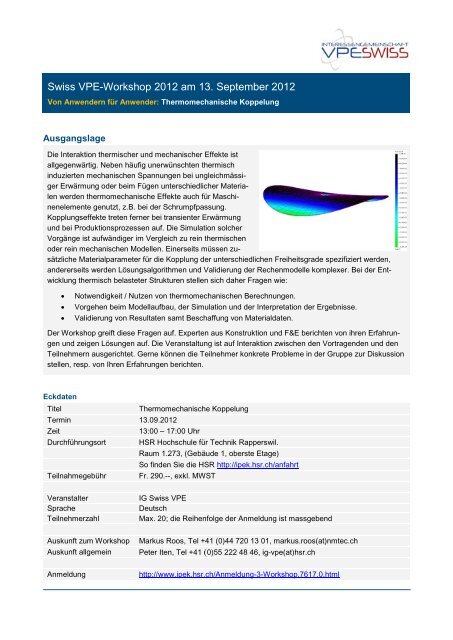 Abstract - IPEK - HSR Hochschule fÃ¼r Technik Rapperswil