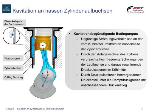 Kavitation an nassen Zylinderbuchsen - bei der IG VPE Swiss