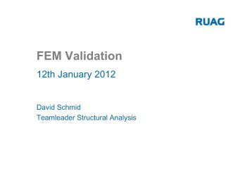 FEM Validation and Verification - IPEK