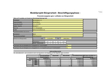 Muster Finanzierungsplan (PDF) - Modellvorhaben BÃ¼rger(in)arbeit