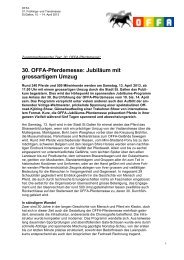 30. OFFA-Pferdemesse - Olma Messen St.Gallen