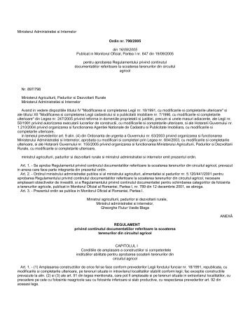 Ordin nr. 798/2005 - OCPI Vaslui
