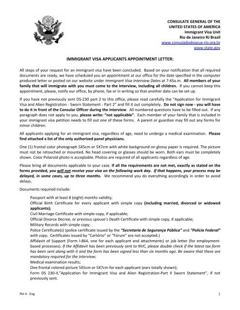 Nvc Interview Letter Sled Infoupdate