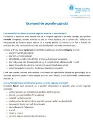 Examenul de secretie vaginala - Marie Stopes International RomÃ¢nia