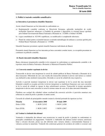 Note explicative (.pdf) - Banca Transilvania