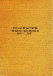 Vilniaus Universiteto mokslinės konferencijos