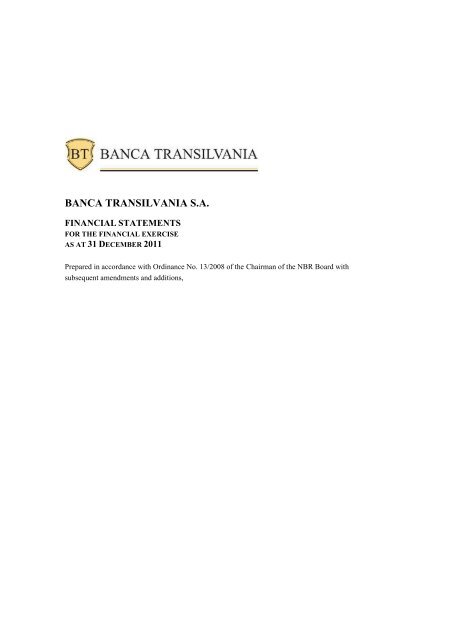 BANCA TRANSILVANIA S.A.