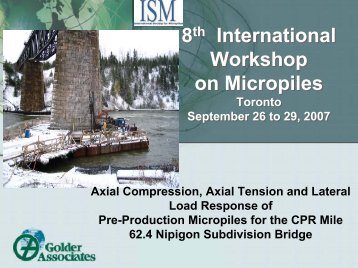 Nipigon Bridge - International Society for Micropiles