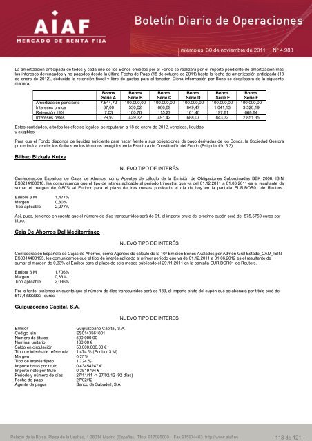 El boletÃ­n diario de operaciones recoge las ... - BME Renta Fija