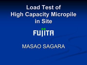 Load Test of High Capacity Micropile in Site