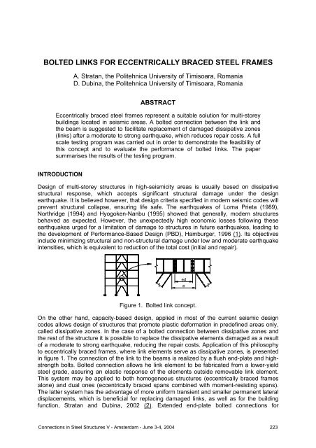 bolted links for eccentrically braced steel frames - TU Delft