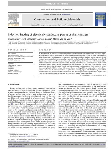 Induction heating of electrically conductive porous asphalt ... - TU Delft