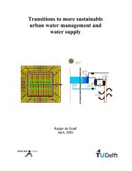 Transitions to more sustainable urban water management ... - TU Delft