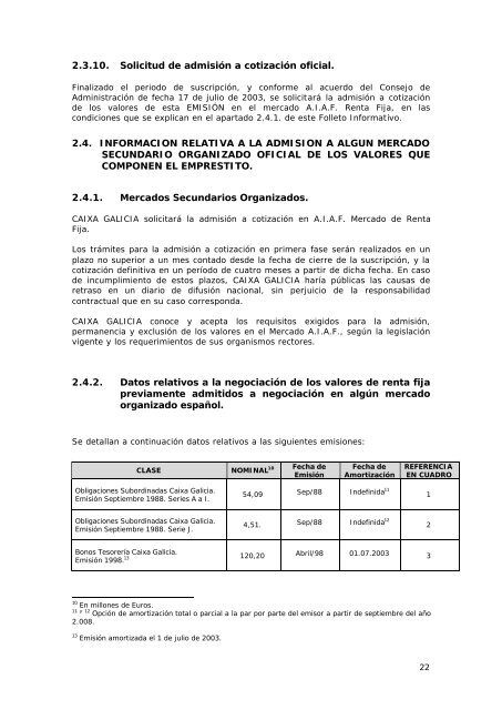 folleto informativo obligaciones subordinadas ... - BME Renta Fija