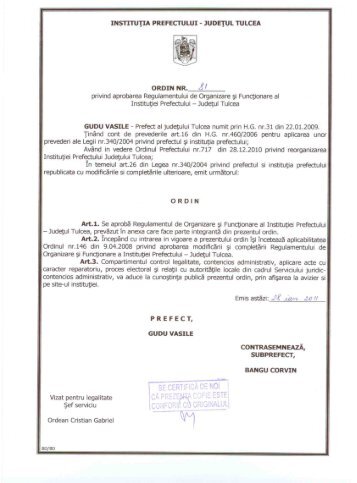 7 - Prefectura JudeÅ£ului Tulcea