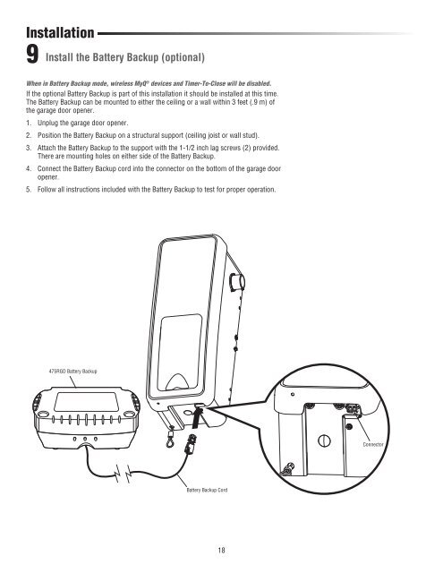 Download Prodigy Instruction Manual PDF file - Raynor Garage Doors