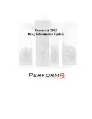 October 11 Drug Information Update Pharmacy Benefits