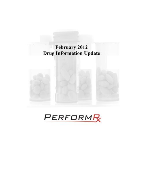 February 2012 Drug Update Information - Pharmacy Benefits ...