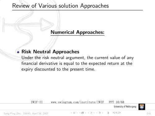 Pricing American Options - an Important Fundamental Research in ...