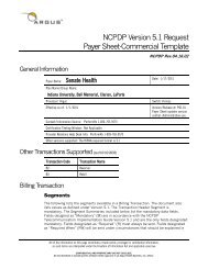 Payer Sheet Template - Pharmacy Benefits Management ...