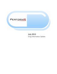 July 2013 Drug Information Update - Pharmacy Benefits ...