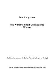Schulprogramm des Wilhelm-Hittorf-Gymnasiums Münster