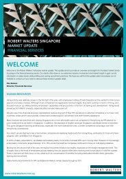 robert walters singapore market update financial services