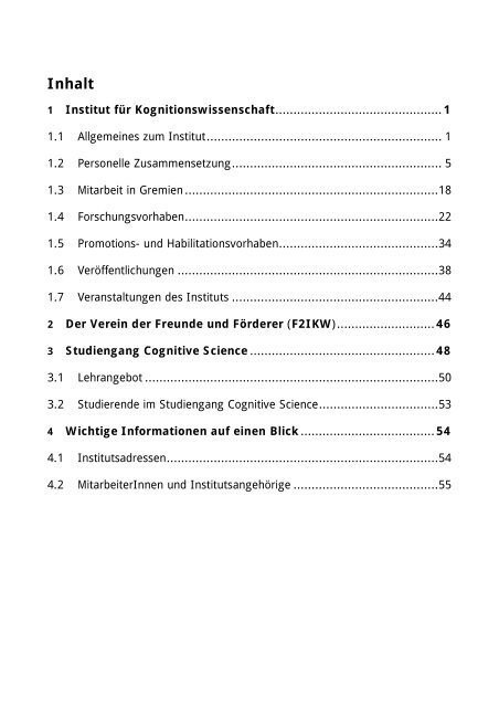 Kapitel 2 Der Verein der Freunde und Förderer - Cognitive Science ...