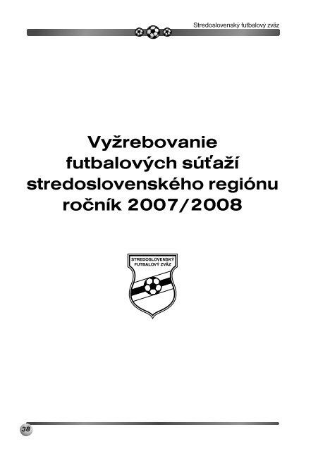 Rozpis sútaží kompletný - Stredoslovenský futbalový zväz