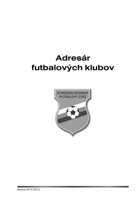 Adresár klubov - Stredoslovenský futbalový zväz