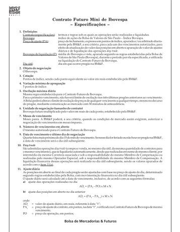 Contrato Futuro Mini de Ibovespa