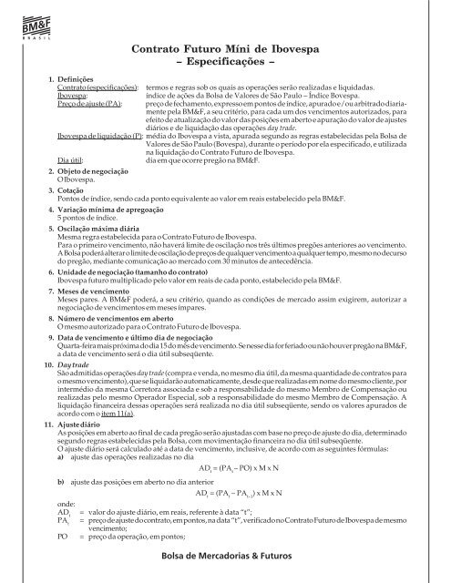 Contrato Futuro Mini de Ibovespa